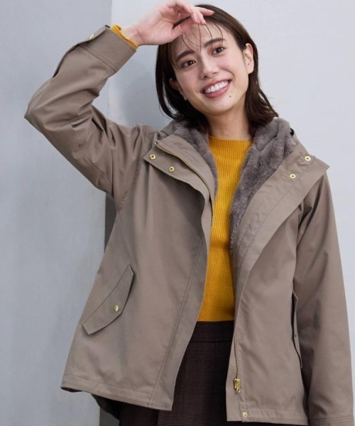 SHOO・LA・RUE(シューラルー)の「【洗濯機可/撥水/マルチWAY】ファーライナー付き 毎日欲張りマンパ(ブルゾン・レディース・ライトベージュ/ブラック/ブラウン系/ブラウン系その他・01/02/03/04)」の4枚目の写真
