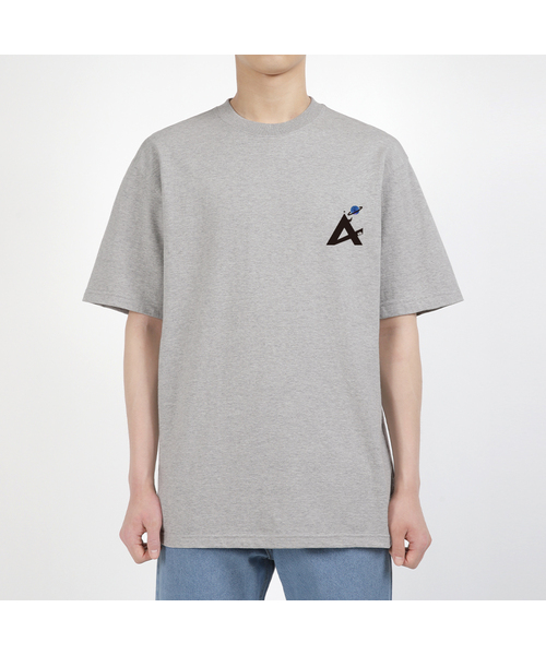 AEXEA(アクシー)の「エイエックス 半袖Tシャツ E04BRD_ABX10226(Tシャツ/カットソー・メンズ・グレー系その他/ホワイト/ブルー/ブラック・S/M/L/XL)」の1枚目の写真