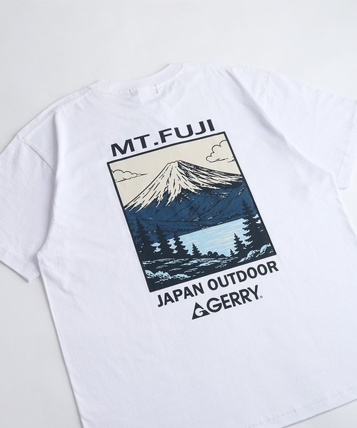 GERRY(ジェリー)の「GERRY ジェリー バックプリント 半袖Tシャツ 富士山 波(Tシャツ/カットソー・メンズ・ホワイト/ブラック系その他/ブラック/ホワイト系その他・M/L)」の1枚目の写真