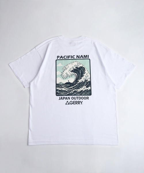 GERRY(ジェリー)の「GERRY ジェリー バックプリント 半袖Tシャツ 富士山 波(Tシャツ/カットソー・メンズ・ホワイト/ブラック系その他/ブラック/ホワイト系その他・M/L)」の6枚目の写真