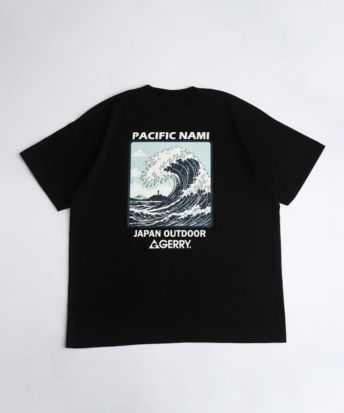 GERRY(ジェリー)の「GERRY ジェリー バックプリント 半袖Tシャツ 富士山 波(Tシャツ/カットソー・メンズ・ホワイト/ブラック系その他/ブラック/ホワイト系その他・M/L)」の16枚目の写真