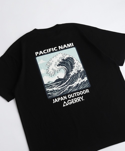 GERRY(ジェリー)の「GERRY ジェリー バックプリント 半袖Tシャツ 富士山 波(Tシャツ/カットソー・メンズ・ホワイト/ブラック系その他/ブラック/ホワイト系その他・M/L)」の19枚目の写真