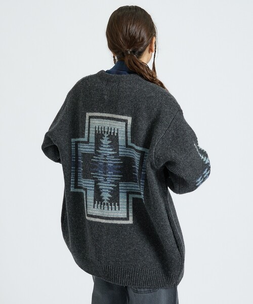 PENDLETON（ペンドルトン）の「【PENDLETON/ペンドルトン】HARDING / Shetland Wool Cardigan / シェットランドウールカーディガン（ニット/セーター・メンズ・グレー/ライトブラウン/ブラック・L/M）」の2枚目の写真