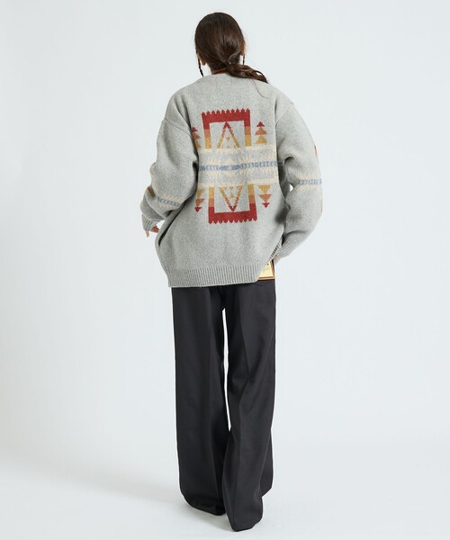 PENDLETON（ペンドルトン）の「【PENDLETON/ペンドルトン】HARDING / Shetland Wool Cardigan / シェットランドウールカーディガン（ニット/セーター・メンズ・グレー/ライトブラウン/ブラック・L/M）」の10枚目の写真