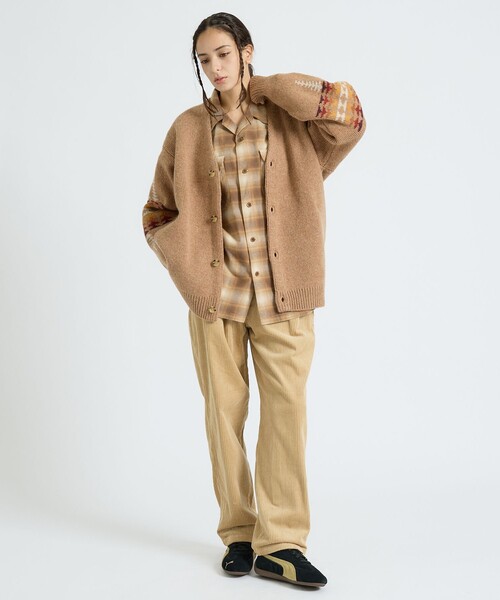 PENDLETON（ペンドルトン）の「【PENDLETON/ペンドルトン】HARDING / Shetland Wool Cardigan / シェットランドウールカーディガン（ニット/セーター・メンズ・グレー/ライトブラウン/ブラック・L/M）」の5枚目の写真