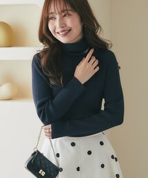 リブタートルニット