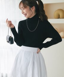 リブタートルニット