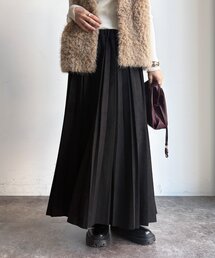 【WEB限定】スエードプリーツスカート