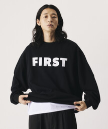 Firsthand/ファーストハンド リラックスフィット FIRSTプリント クルーネック スウェット【限定展開】