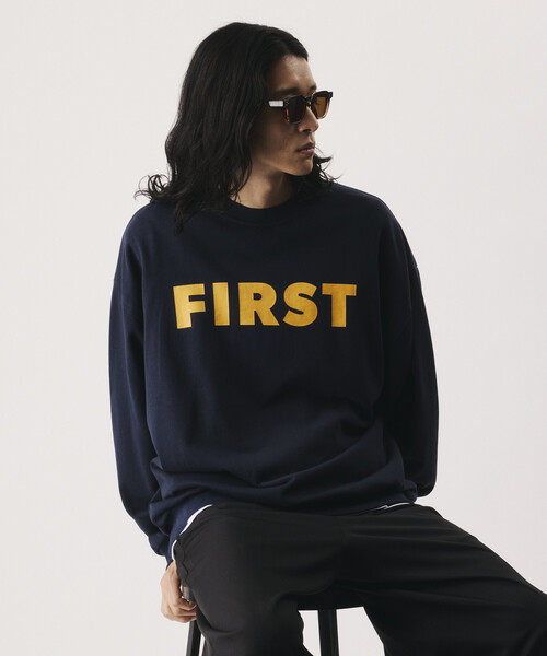 FREAK'S STORE（フリークスストア）の「Firsthand/ファーストハンド リラックスフィット FIRSTプリント クルーネック スウェット【限定展開】（スウェット・メンズ・ネイビー/チャコールグレー/グレー/ブラック・LARGE/MEDIUM）」の17枚目の写真