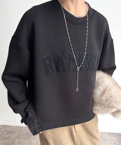 DouDou(ドゥドゥ)の「【WEB限定】ダンボールサイドフリルサガラ刺繍プルオーバー(Tシャツ/カットソー・レディース・ライトグレー/ブラック/ネイビー・FREE)」の12枚目の写真