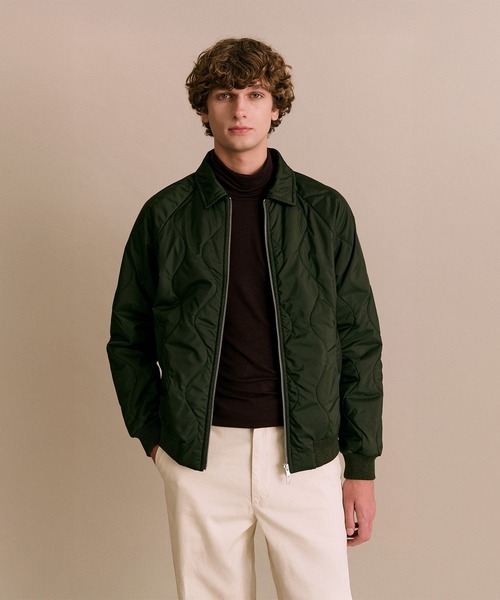 LAVENHAM(ラベンハム)の「Bomber Teynham Mens / ボンバー テイナム メンズ(ブルゾン・メンズ・ダークブラック/ダークオリーブ・L/M)」の1枚目の写真