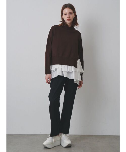 ELENDEEK(エレンディーク)の「TRスリムスリットパンツ(その他パンツ・レディース・ブラック/チャコールグレー・1/2)」の13枚目の写真