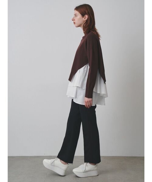 ELENDEEK(エレンディーク)の「TRスリムスリットパンツ(その他パンツ・レディース・ブラック/チャコールグレー・1/2)」の14枚目の写真