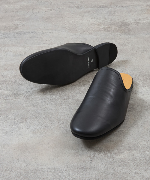 PADRONE(パドローネ)の「PADRONE パドローネ / FT CUTOFF SLIP-ON フラットソールカットオフスリッポンレザーシューズ / PU8394-2001(スリッポン・メンズ・ブラウン/ブラック・40/41/42)」の1枚目の写真