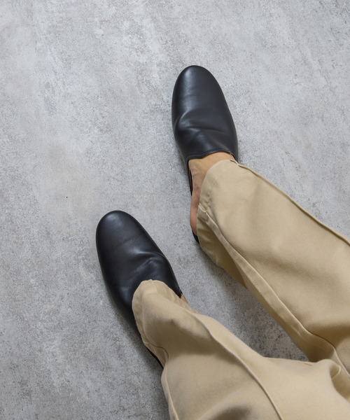 PADRONE(パドローネ)の「PADRONE パドローネ / FT CUTOFF SLIP-ON フラットソールカットオフスリッポンレザーシューズ / PU8394-2001(スリッポン・メンズ・ブラウン/ブラック・40/41/42)」の5枚目の写真