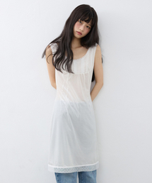 ベルベットベールスリップワンピース_OFF-WHITE