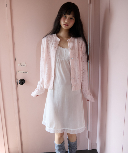 HOKUSPOKUS（ホクスポクス）の「ベルベットベールスリップワンピース_OFF-WHITE（ワンピース・レディース・その他・FREE）」の2枚目の写真