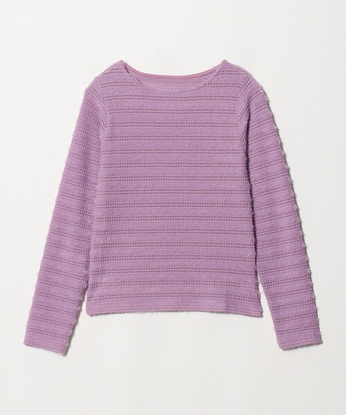 A DAY IN THE LIFE UNITED ARROWS（アデイインザライフユナイテッドアローズ）の「ジャガード ボーダー カットソー ＜A DAY IN THE LIFE＞（Tシャツ/カットソー・レディース・ライラック/ブラック/オフホワイト・FREE）」の3枚目の写真