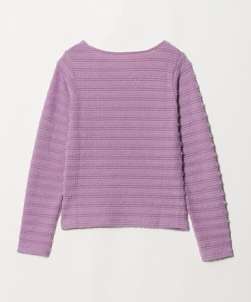 A DAY IN THE LIFE UNITED ARROWS（アデイインザライフユナイテッドアローズ）の「ジャガード ボーダー カットソー ＜A DAY IN THE LIFE＞（Tシャツ/カットソー・レディース・ライラック/ブラック/オフホワイト・FREE）」の8枚目の写真