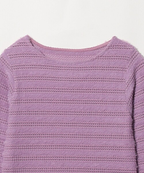 A DAY IN THE LIFE UNITED ARROWS（アデイインザライフユナイテッドアローズ）の「ジャガード ボーダー カットソー ＜A DAY IN THE LIFE＞（Tシャツ/カットソー・レディース・ライラック/ブラック/オフホワイト・FREE）」の9枚目の写真
