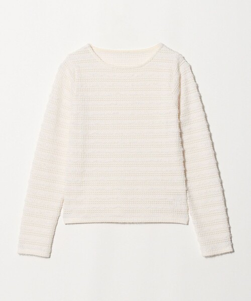 A DAY IN THE LIFE UNITED ARROWS（アデイインザライフユナイテッドアローズ）の「ジャガード ボーダー カットソー ＜A DAY IN THE LIFE＞（Tシャツ/カットソー・レディース・ライラック/ブラック/オフホワイト・FREE）」の12枚目の写真