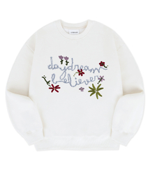 DAYDREAM BELIEVER 刺繍スウェットTシャツ AMM1413 (アイボリー)