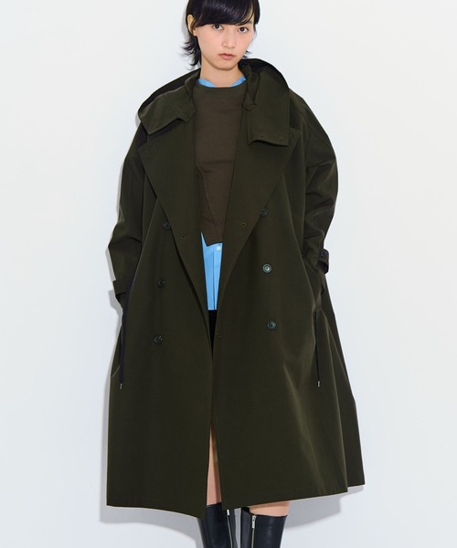 VACHEMENT(ヴァシュモン)の「【VACHEMENT/ヴァシュモン】リサイクルシェルタフタ(定番ロング)(トレンチコート・レディース・ブラウン/ブラック・FREE)」の1枚目の写真