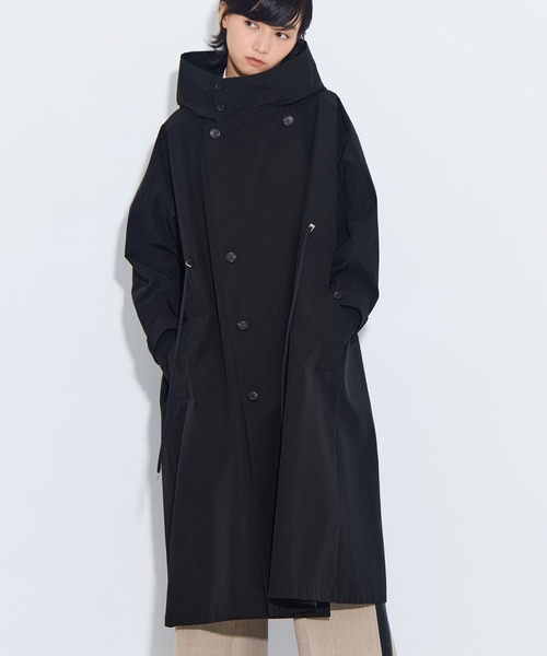 VACHEMENT(ヴァシュモン)の「【VACHEMENT/ヴァシュモン】リサイクルシェルタフタ(定番ロング)(トレンチコート・レディース・ブラウン/ブラック・FREE)」の2枚目の写真