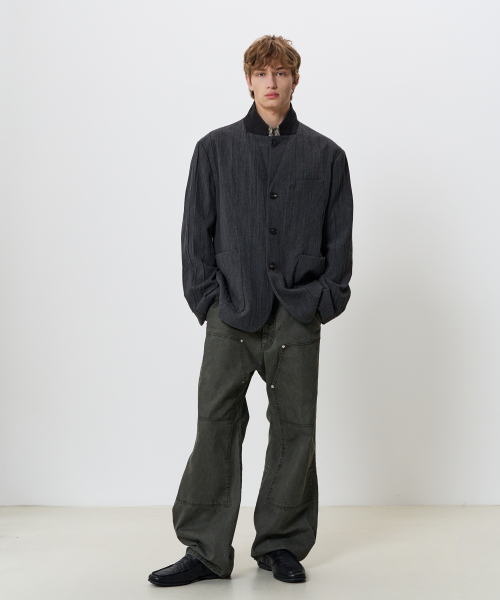 NOUN(ノウン)の「ウィンクル ブレイ (シャドウ チャコール)(テーラードジャケット・メンズ・チャコール・LARGE/MEDIUM)」の6枚目の写真