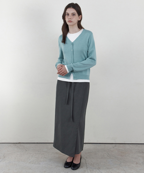 WEDNESDAYOASISFORWOMEN（ウェンズデー オアシス フォー ウーマン）の「ヴィンテージウォッシュドラップスカート_VINTAGE KHAKI(WB6SK06)（スカート・レディース・カーキ・MEDIUM/SMALL）」の4枚目の写真