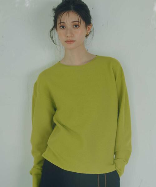 THE SHOP TK (ザ ショップ ティーケー )の「【毛玉防止/蓄熱/洗える】美映えガーターニット(ニット/セーター・レディース・ブラック/ダークグリーン/ボルドー/ブルー系その他7/イエロー/ナチュラル/ピンク系その他2・14/13/11/12)」の1枚目の写真