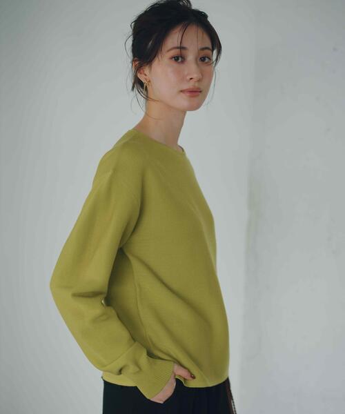 THE SHOP TK (ザ ショップ ティーケー )の「【毛玉防止/蓄熱/洗える】美映えガーターニット(ニット/セーター・レディース・ブラック/ダークグリーン/ボルドー/ブルー系その他7/イエロー/ナチュラル/ピンク系その他2・14/13/11/12)」の9枚目の写真