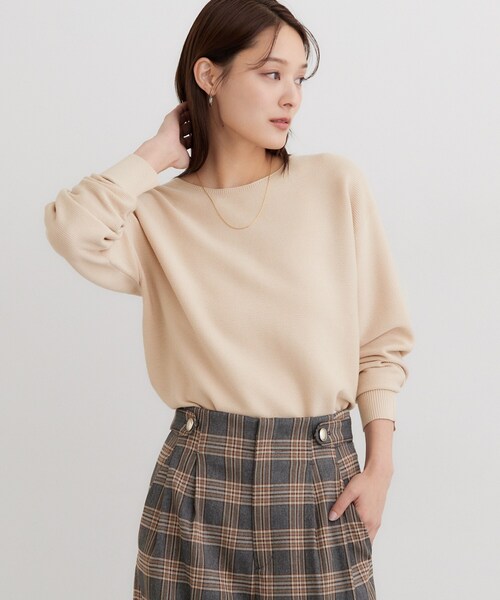THE SHOP TK (ザ ショップ ティーケー )の「【毛玉防止/蓄熱/洗える】美映えガーターニット(ニット/セーター・レディース・ブラック/ダークグリーン/ボルドー/ブルー系その他7/イエロー/ナチュラル/ピンク系その他2・14/13/11/12)」の14枚目の写真