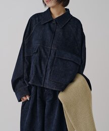 goocy（グーシー）の「ベロアデニムショートジャケット（ブルゾン）」