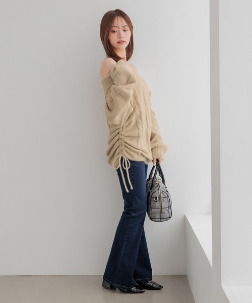 Heather(ヘザー)の「【メルティシリーズ】ケーブルニット 1099941(ニット/セーター・レディース・アイボリー/ピンク/ベージュ・FREE)」の20枚目の写真