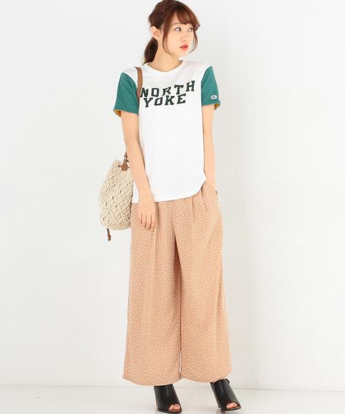 Another Edition（アナザーエディション）の「ドットタックワイドパンツ/AEBFC DOT タック WID◆（その他パンツ・レディース・ベージュ/ネイビー・FREE）」の9枚目の写真