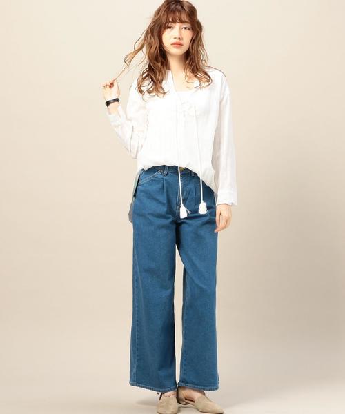 BEAUTY&YOUTH UNITED ARROWS(ビューティーアンドユースユナイテッドアローズ)の「<LEE>タックワイドデニム◆(デニムパンツ・レディース・ライトブルー/ネイビー・SMALL/X-SMALL)」の10枚目の写真