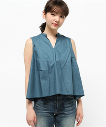 LBC | コットンタイプライターノースリブラウス (シャツ/ブラウス)