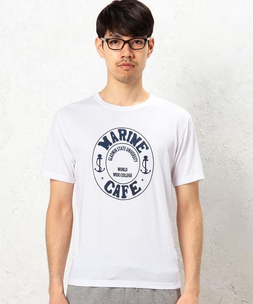 green label relaxing（グリーンレーベルリラクシング）の「BC DAYSFLOW MARINE CAFE Tシャツ◆（Tシャツ/カットソー・メンズ・ホワイト・LARGE/SMALL/MEDIUM）」の3枚目の写真