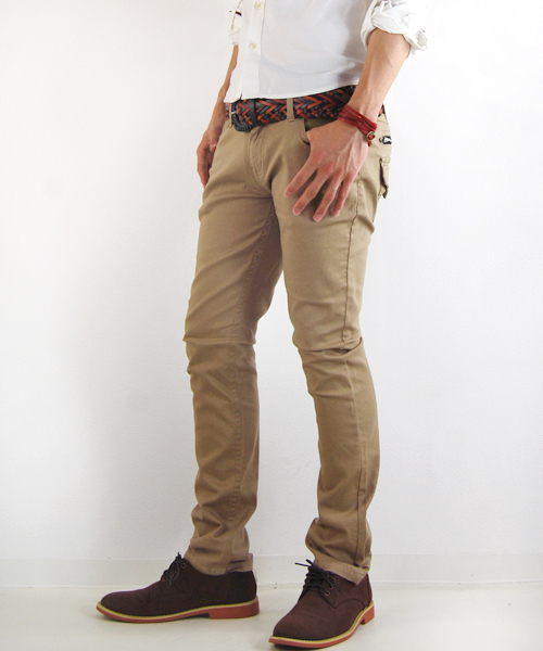 JILL BLAZE(ジルブレイズ)の「カラージッパーストレッチスキニーパンツ(チノパンツ・メンズ・ベージュ/ホワイト/ワインレッド/マスタード/ブラック/カーキ/ネイビー/チャコールグレー/ベージュ系その他・SMALL/MEDIUM/XX-LARGE/LARGE/X-SMALL/X-LARGE)」の20枚目の写真