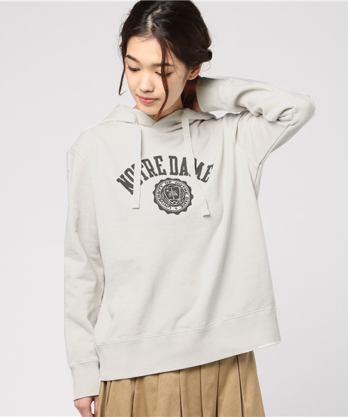 CUBE SUGAR（キューブシュガー）の「30/10裏毛"NOTREDAME"プルオーバーパーカー（パーカー・レディース・ブラック/グレー/ナチュラル/ブルー/オレンジ・M）」の3枚目の写真