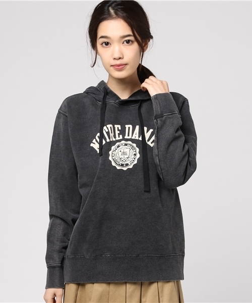 CUBE SUGAR（キューブシュガー）の「30/10裏毛"NOTREDAME"プルオーバーパーカー（パーカー・レディース・ブラック/グレー/ナチュラル/ブルー/オレンジ・M）」の2枚目の写真