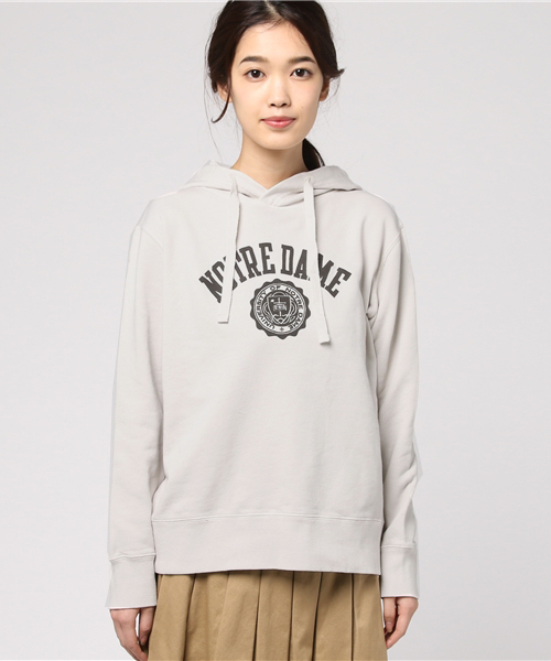 CUBE SUGAR（キューブシュガー）の「30/10裏毛"NOTREDAME"プルオーバーパーカー（パーカー・レディース・ブラック/グレー/ナチュラル/ブルー/オレンジ・M）」の6枚目の写真