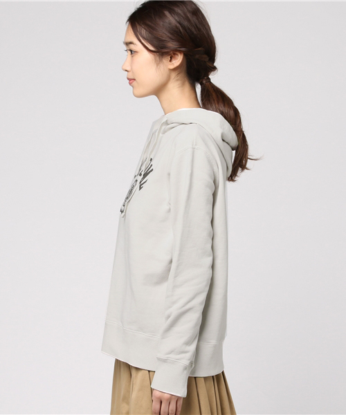 CUBE SUGAR（キューブシュガー）の「30/10裏毛"NOTREDAME"プルオーバーパーカー（パーカー・レディース・ブラック/グレー/ナチュラル/ブルー/オレンジ・M）」の7枚目の写真