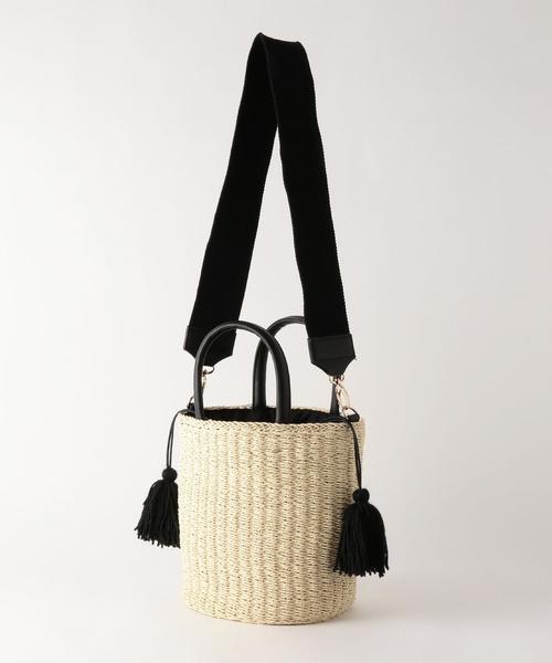 green label relaxing（グリーンレーベルリラクシング）の「[WEB限定]CB ツツガタ 2WAY かごバッグ（かごバッグ・レディース・オフホワイト/モカ・FREE）」の11枚目の写真
