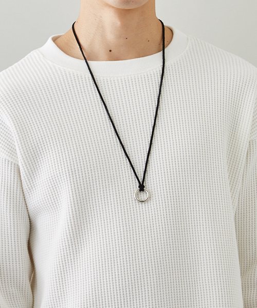 STUDIOUS（ステュディオス）の「ビッグワッフルクオーターTシャツ（Tシャツ/カットソー・メンズ・ホワイト/グレー・2/1/3）」の8枚目の写真