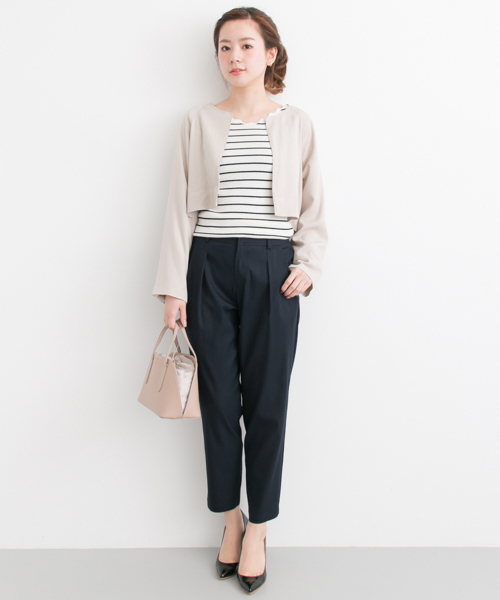 URBAN RESEARCH（アーバンリサーチ）の「テンセルストレッチタックテーパードパンツ（その他パンツ・レディース・ライトグレー/ネイビー/ベージュ・36/38/40）」の14枚目の写真