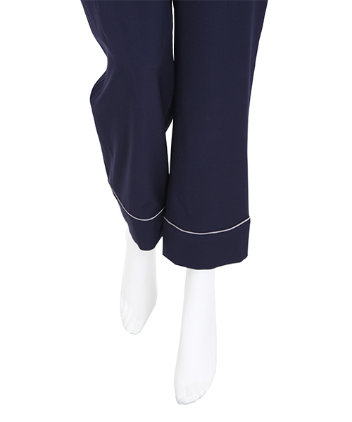 LAGUNAMOON（ラグナムーン）の「パイピング　パジャマオールインワン（つなぎ/オールインワン・レディース・ホワイト/ネイビー・SMALL/MEDIUM）」の8枚目の写真