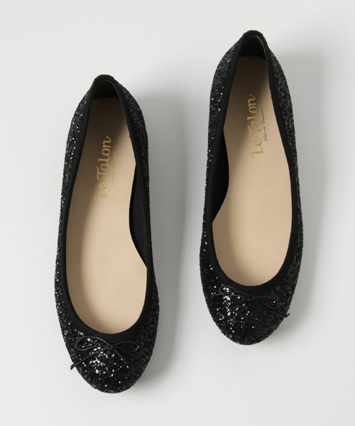 LE TALON(ルタロン)の「グリッターバレエ◆(バレエシューズ・レディース・ブラック/ベージュ・23cm/24cm/22.5cm/24.5cm/23.5cm/22cm/21.5/25cm/25.5cm)」の4枚目の写真